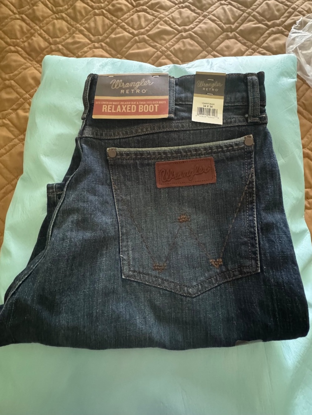 Men's Wrangler Retro Relaxed Boot Cut Jeans, 34 x 34